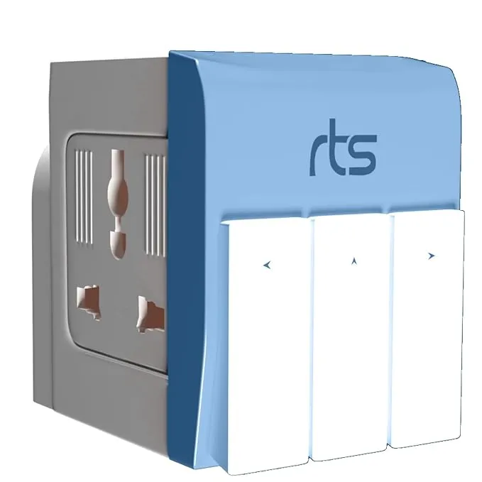 rts 3-in-1 Universal Travel Adapter Multi-Plug with Individual Switch Socket with Spike Buster Fuse Protected | multiplug Three pin Plug Socket