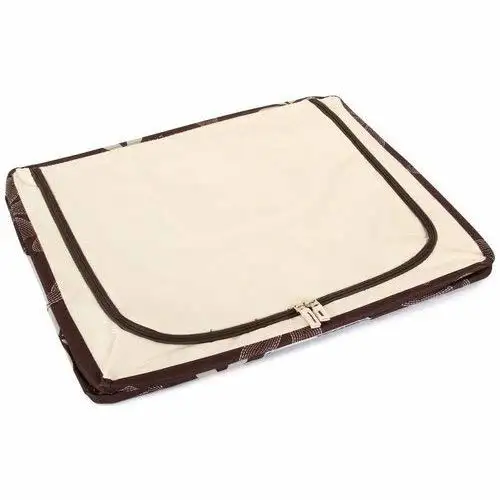 Foldable Fabric Storage Box with Zip Closure for Clothes, Blankets & Bedding