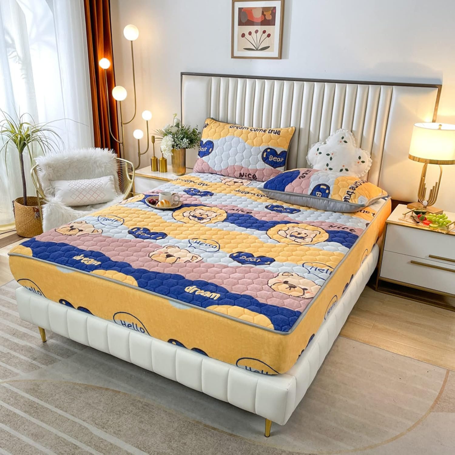 Deep Waterproof Quilted Mattress Protector – Premium Bed Sheet Cover & Topper for Complete Bedding Protection