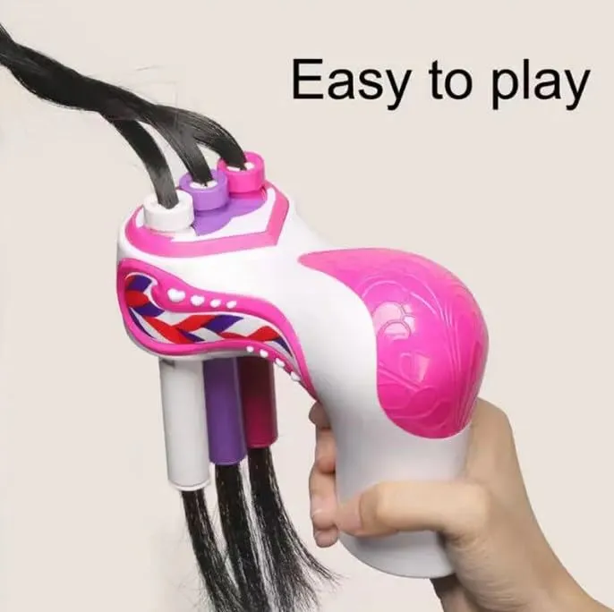 DIY Realistic Hair Brading Machine with Accessories for Girls- Automatic Rope Braiding Hair kit